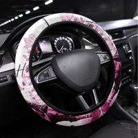 Kentucky Horses Racing Steering Wheel Cover Jockey Drawing Style Pink Out Color - Wonder Print Shop