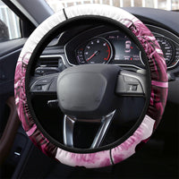 Kentucky Horses Racing Steering Wheel Cover Jockey Drawing Style Pink Out Color - Wonder Print Shop
