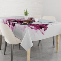 Kentucky Horses Racing Tablecloth Jockey Drawing Style Pink Out Color - Wonder Print Shop