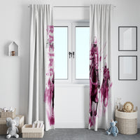 Kentucky Horses Racing Window Curtain Jockey Drawing Style Pink Out Color - Wonder Print Shop