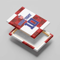 Custom Croatia Football Canvas Wall Art Checkered Ones Sport Grunge Style