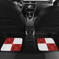 Custom Croatia Football Car Mats Checkered Ones Sport Grunge Style