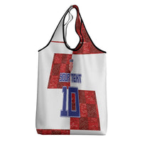 Custom Croatia Football Grocery Bag Checkered Ones Sport Grunge Style