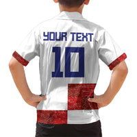 Custom Croatia Football Hawaiian Shirt Checkered Ones Sport Grunge Style