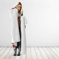 Custom Croatia Football Hooded Blanket Checkered Ones Sport Grunge Style