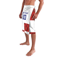 Custom Croatia Football Lavalava Checkered Ones Sport Grunge Style