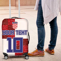 Custom Croatia Football Luggage Cover Checkered Ones Sport Grunge Style