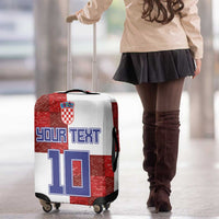 Custom Croatia Football Luggage Cover Checkered Ones Sport Grunge Style