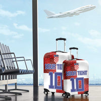 Custom Croatia Football Luggage Cover Checkered Ones Sport Grunge Style