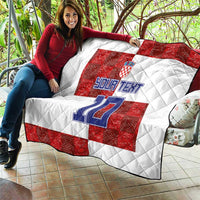 Custom Croatia Football Quilt Checkered Ones Sport Grunge Style