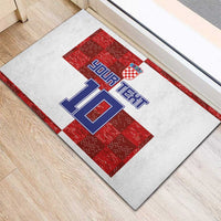 Custom Croatia Football Rubber Doormat Checkered Ones Sport Grunge Style