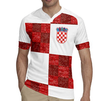Custom Croatia Football Rugby Jersey Checkered Ones Sport Grunge Style