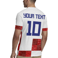 Custom Croatia Football Rugby Jersey Checkered Ones Sport Grunge Style