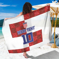 Custom Croatia Football Sarong Checkered Ones Sport Grunge Style