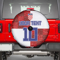 Custom Croatia Football Spare Tire Cover Checkered Ones Sport Grunge Style