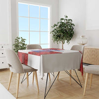 Custom Croatia Football Tablecloth Checkered Ones Sport Grunge Style