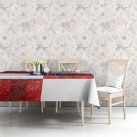 Custom Croatia Football Tablecloth Checkered Ones Sport Grunge Style