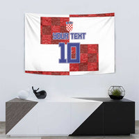 Custom Croatia Football Tapestry Checkered Ones Sport Grunge Style