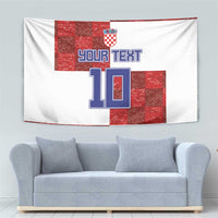 Custom Croatia Football Tapestry Checkered Ones Sport Grunge Style