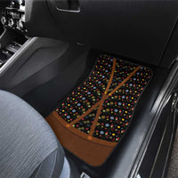 Traditional German Costume - Lederhosen and Soft Pretzel Car Mats Folk Floral Pattern Style