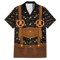 Traditional German Costume - Lederhosen and Soft Pretzel Family Matching Off The Shoulder Long Sleeve Dress and Hawaiian Shirt Folk Floral Pattern Style