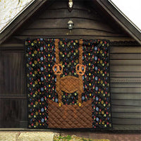 Traditional German Costume - Lederhosen and Soft Pretzel Quilt Folk Floral Pattern Style