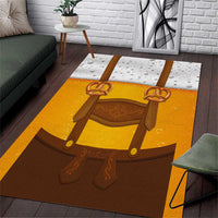 Traditional German Costume - Lederhosen and Soft Pretzel Area Rug Oktoberfest Beer Head Funny Style