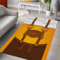 Traditional German Costume - Lederhosen and Soft Pretzel Area Rug Oktoberfest Beer Head Funny Style