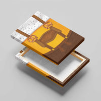 Traditional German Costume - Lederhosen and Soft Pretzel Canvas Wall Art Oktoberfest Beer Head Funny Style