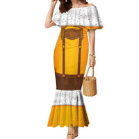 Traditional German Costume - Lederhosen and Soft Pretzel Family Matching Mermaid Dress and Hawaiian Shirt Oktoberfest Beer Head Funny Style