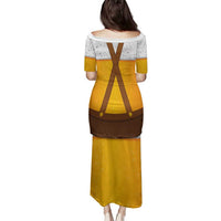 Traditional German Costume - Lederhosen and Soft Pretzel Family Matching Puletasi and Hawaiian Shirt Oktoberfest Beer Head Funny Style