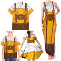 Traditional German Costume - Lederhosen and Soft Pretzel Family Matching Tank Maxi Dress and Hawaiian Shirt Oktoberfest Beer Head Funny Style