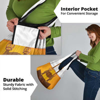 Traditional German Costume - Lederhosen and Soft Pretzel Grocery Bag Oktoberfest Beer Head Funny Style