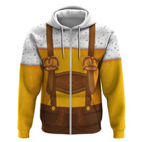 Traditional German Costume - Lederhosen and Soft Pretzel Hoodie Oktoberfest Beer Head Funny Style