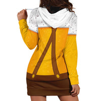 Traditional German Costume - Lederhosen and Soft Pretzel Hoodie Dress Oktoberfest Beer Head Funny Style