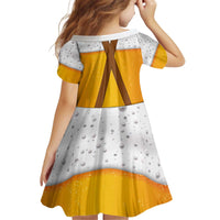 Traditional German Costume - Lederhosen and Soft Pretzel Kid Short Sleeve Dress Oktoberfest Beer Head Funny Style