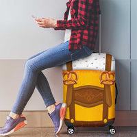 Traditional German Costume - Lederhosen and Soft Pretzel Luggage Cover Oktoberfest Beer Head Funny Style