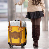 Traditional German Costume - Lederhosen and Soft Pretzel Luggage Cover Oktoberfest Beer Head Funny Style