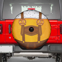 Traditional German Costume - Lederhosen and Soft Pretzel Spare Tire Cover Oktoberfest Beer Head Funny Style