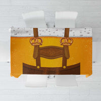 Traditional German Costume - Lederhosen and Soft Pretzel Tablecloth Oktoberfest Beer Head Funny Style