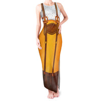 Traditional German Costume - Lederhosen and Soft Pretzel Tank Maxi Dress Oktoberfest Beer Head Funny Style