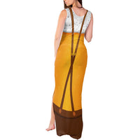 Traditional German Costume - Lederhosen and Soft Pretzel Tank Maxi Dress Oktoberfest Beer Head Funny Style