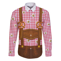 Traditional German Costume - Lederhosen and Soft Pretzel Family Matching Tank Maxi Dress and Hawaiian Shirt Blue Plaid Pattern with Edelweiss Flowers