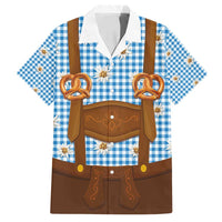 Traditional German Costume - Lederhosen and Soft Pretzel Family Matching Long Sleeve Bodycon Dress and Hawaiian Shirt Red Plaid Pattern with Edelweiss Flowers