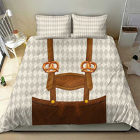 Traditional German Costume - Lederhosen and Soft Pretzel Bedding Set Old Vintage Bavarian Pattern