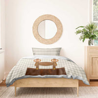 Traditional German Costume - Lederhosen and Soft Pretzel Bedding Set Old Vintage Bavarian Pattern