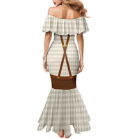 Traditional German Costume - Lederhosen and Soft Pretzel Family Matching Mermaid Dress and Hawaiian Shirt Old Vintage Bavarian Pattern