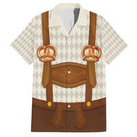 Traditional German Costume - Lederhosen and Soft Pretzel Family Matching Puletasi and Hawaiian Shirt Old Vintage Bavarian Pattern