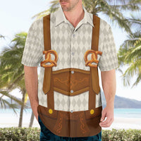 Traditional German Costume - Lederhosen and Soft Pretzel Hawaiian Shirt Old Vintage Bavarian Pattern