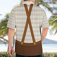 Traditional German Costume - Lederhosen and Soft Pretzel Hawaiian Shirt Old Vintage Bavarian Pattern